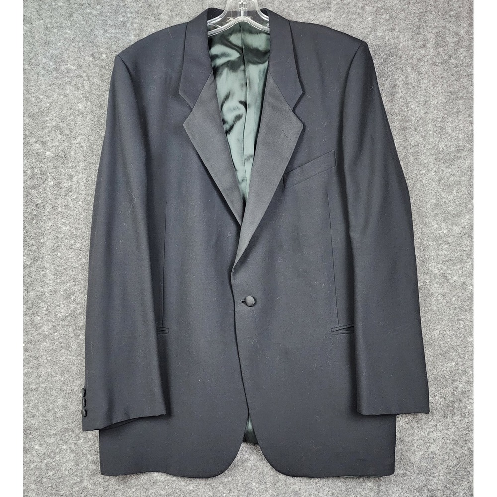 Mani Giorgio Armani Tuxedo Jacket Mens 44R Black Peak Lapel Made in Italy Blazer